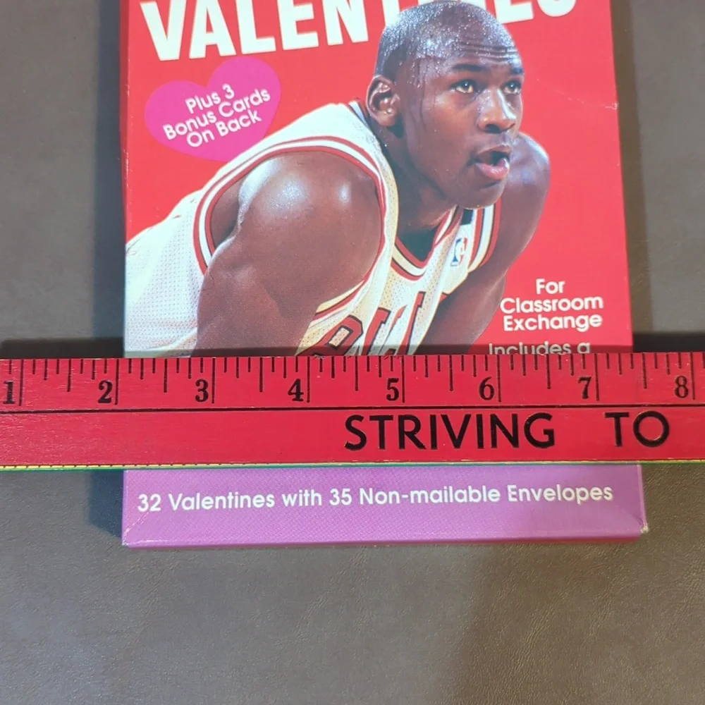 Michael Jordan Valentines by Gibson 32 +3 cut outs envelopes NBA Jump Inc